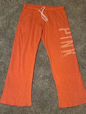 PINK Victoria's Secret Heathered Orange Sweatpants